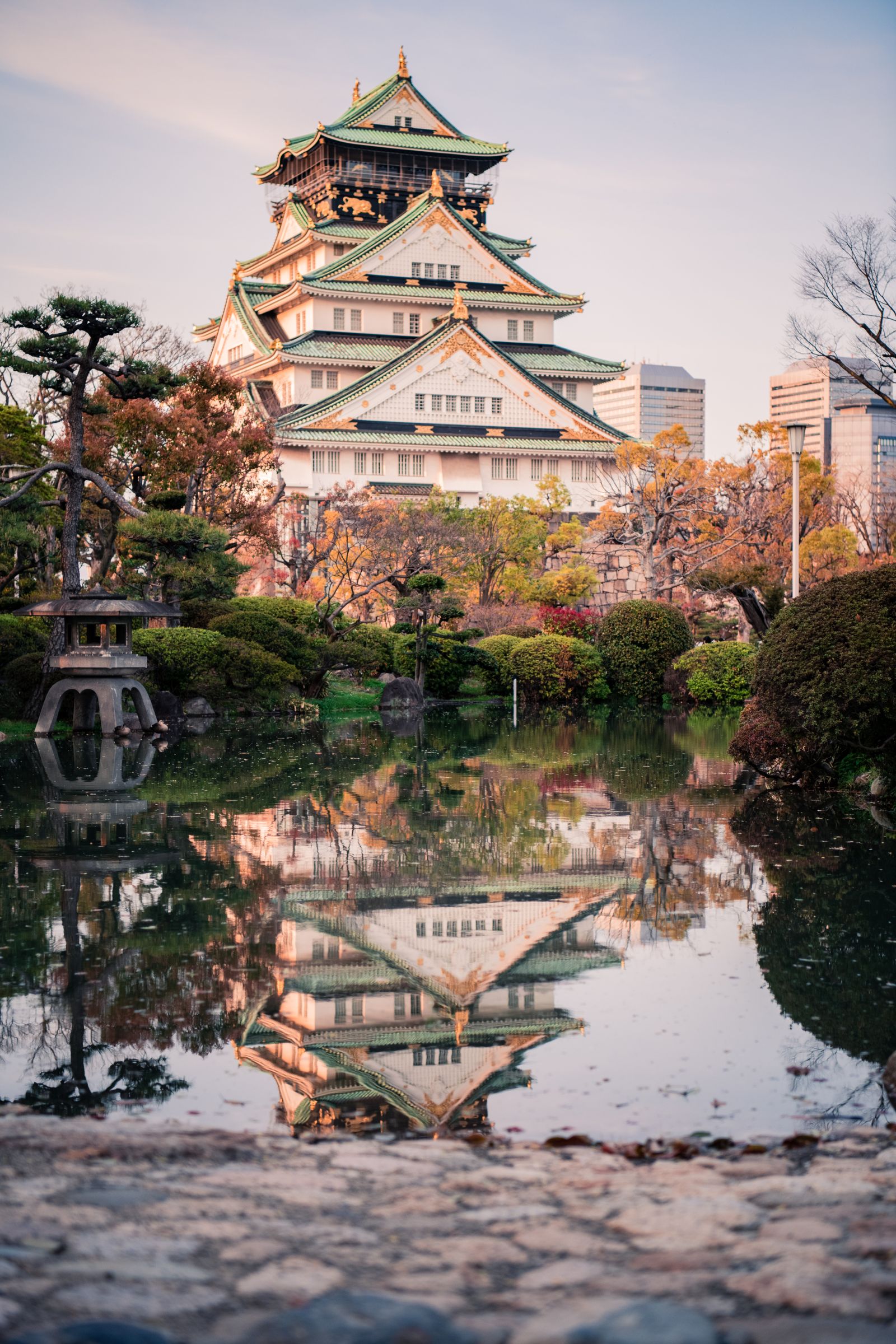 Japanese temple by the water